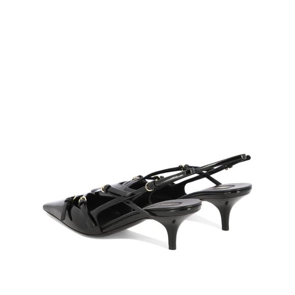 Miu Miu Patent Leather Slingback Pumps With Buckles 55Mm IT 38.5 Women - Picture 4 of 5